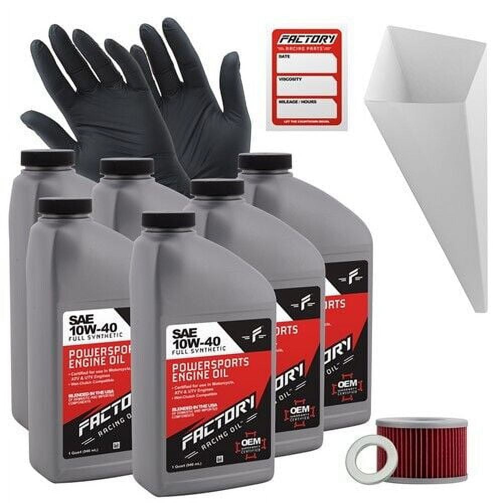 Factory Racing Parts Oil Change Kit compatible with Honda TRX500FA