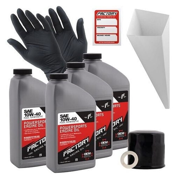 Factory Racing Parts Oil Change Kit compatible with Honda PC800, VFR1200F, VFR1200X, VT1100C