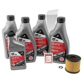 Factory Racing Parts SAE 0W-20 Full Synthetic 4.5qt Oil Change Kit Compatible with Toyota Camry, Rav4, Highlander, Avalon (Hybrid), Venza