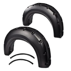 Pocket Rivet Style Fender Flares Wheel Cover Protector Black Fit for 2009-2014 Ford F150 Offroad