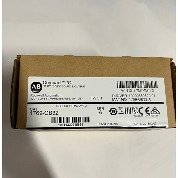 Factory Sealed AB1769-OB32 Compact 32PT.24VDC I/O Module. (5G2-1)
