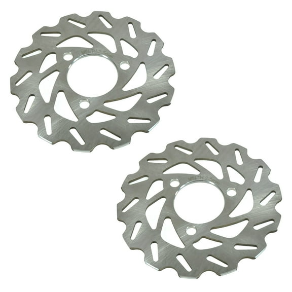Factory Spec, Both Front Disc Brake Rotors Wave Pattern compatible with Honda TRX250X Fourtrax 250X 2x4