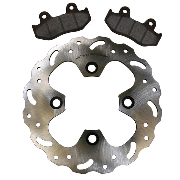 Factory Spec, Rear Disc Brake Rotor & Pads for Honda fits 1986-1989 TRX250R Fourtrax & 1985-1986 ATC250R