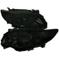 thumbnail image 1 of Factory Style Crystal Headlights w/ Amber Reflector (Chrome Housing/Smoke Lens) Made for and Compatible with 2009-2010 Toyota Corolla, 1 of 4
