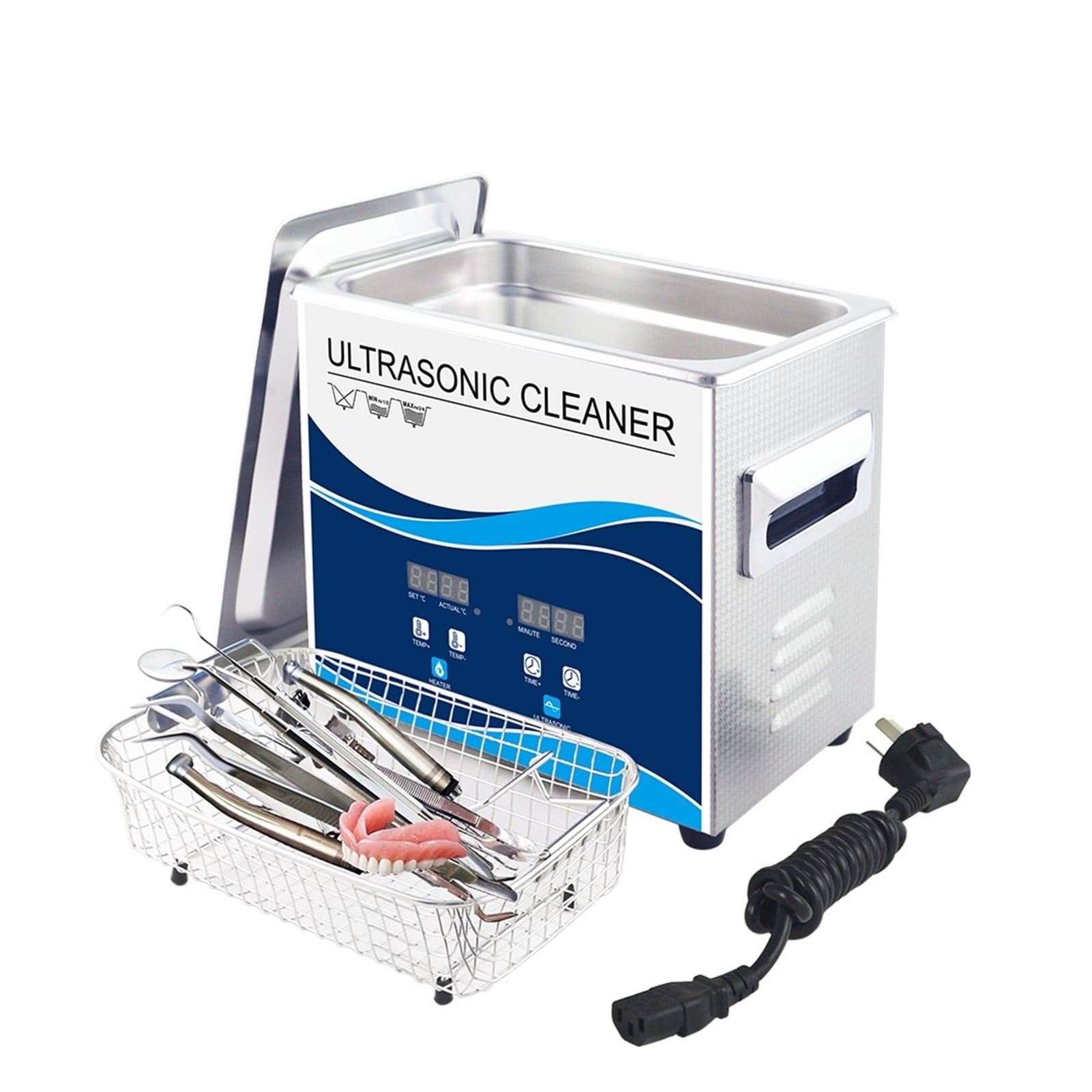 Factory Ultrasonic Cleaner 180W 3L Dental Use Manicure Tattoo Store Cleaning Device Injector Printer ,Strong Cleaning