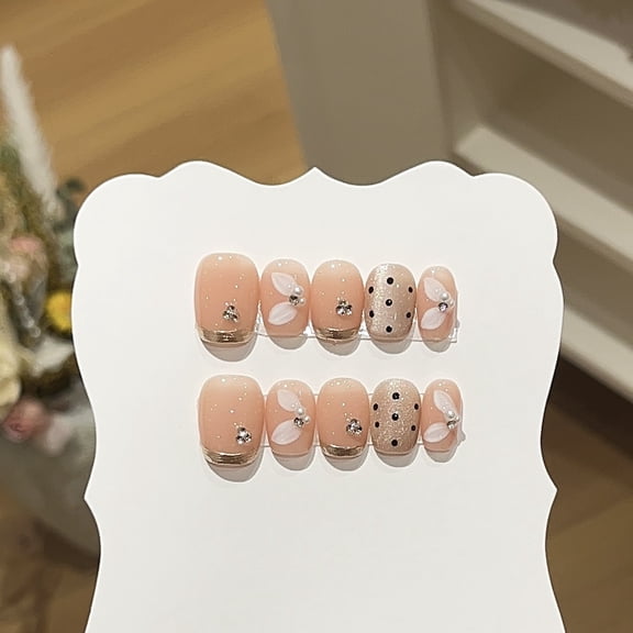 Factory, hand-painted polka dot French cream ballet