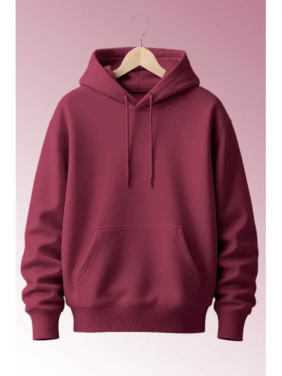 Men Maroon Hoodie for Winter