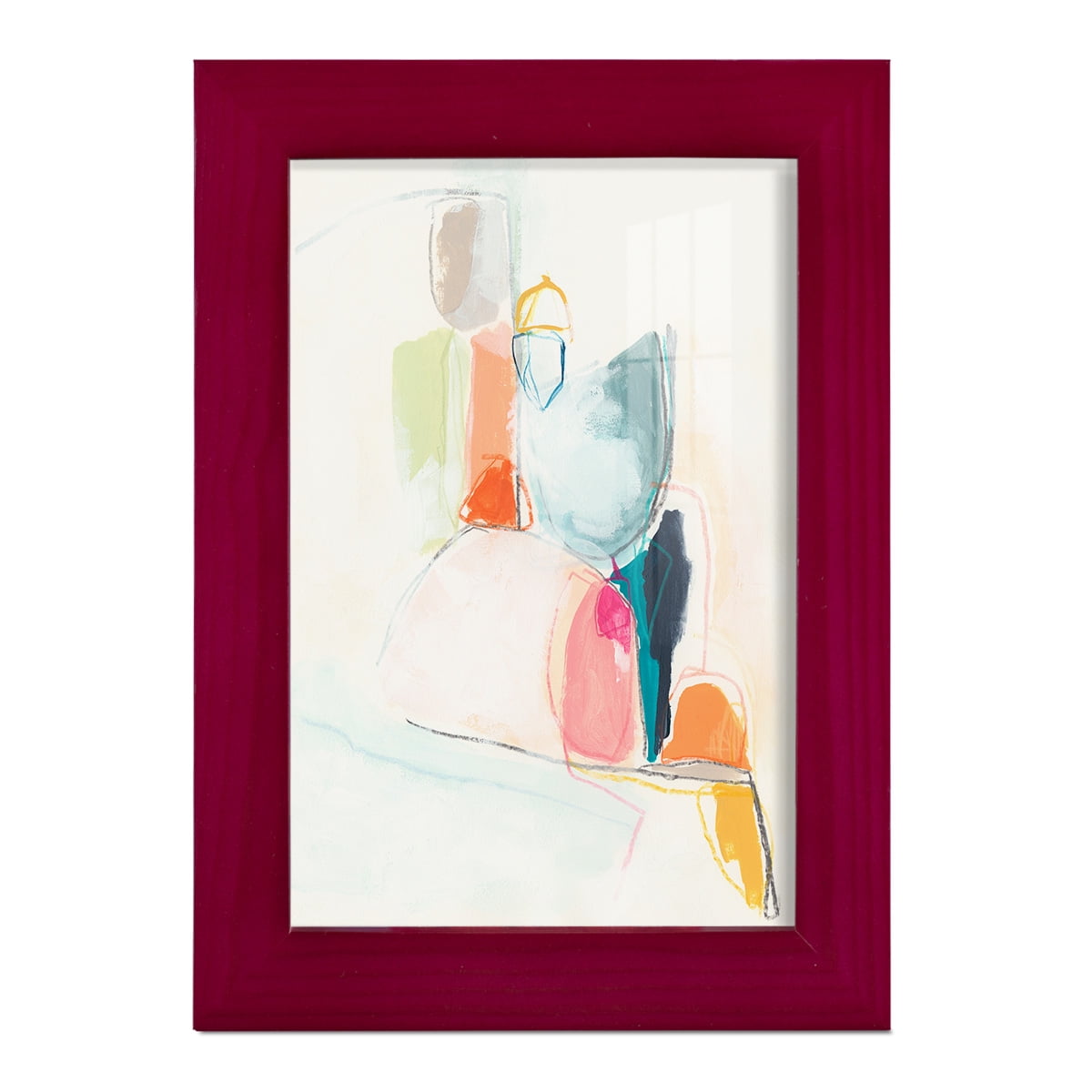 Factotum I -Framed Print w/glass-Cherry Red