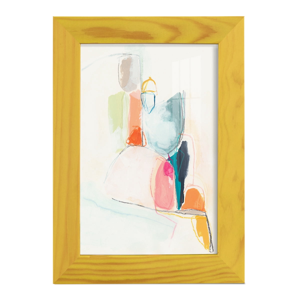 Factotum I -Framed Print w/glass-Sunflower Yellow