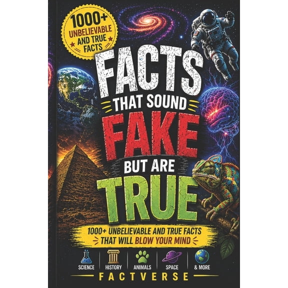 Factverse: Mind-Blowing Facts Facts That Sound Fake But Are True: 1000+ Unbelievable and True Facts That Will Blow Your Mind, Book 2, (Paperback)