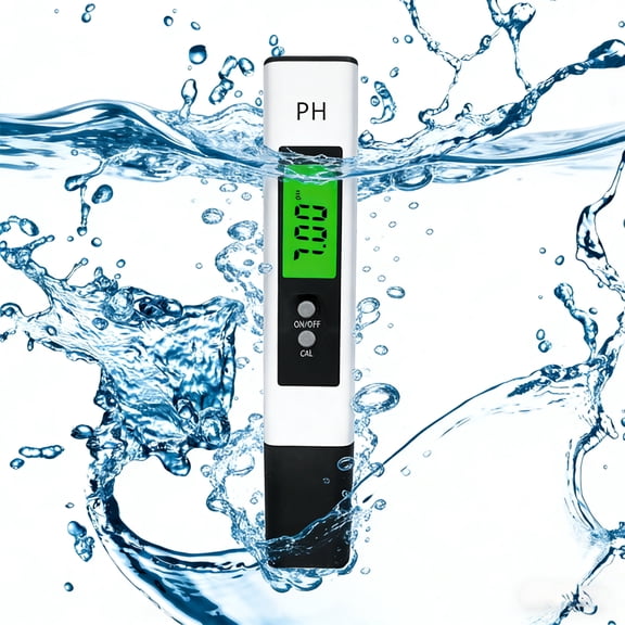 Digital PH Meter with ATC, High Accuracy Digital Water Quality Tester with 0-14 PH Measurement Range for Household Drinking, Hydroponics, Pool and Aquarium