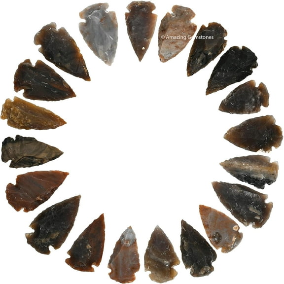Facy Jasper Crystal Arrow Head Stone 20 Pieces (1" to 1.5" Inch)