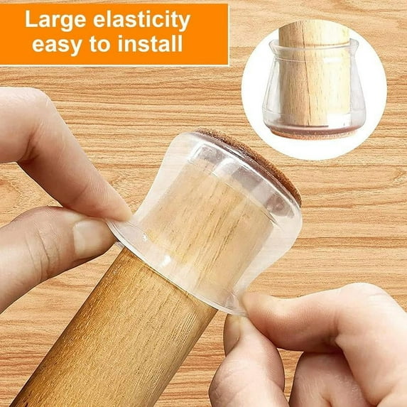 【FaddishDeal】Chair rubber mat protects the floor from scratches and noise, chair foot mat, suitable for wood floors, tiles, daily household items felt slide.Fitted furniture leg covers Protector