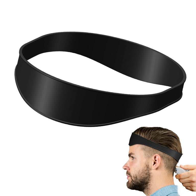  Fade Guide and Neckline Shaving Template, Curved Silicone Band, Great for Creating Skin Fade Guidelines for DIY Haircuts