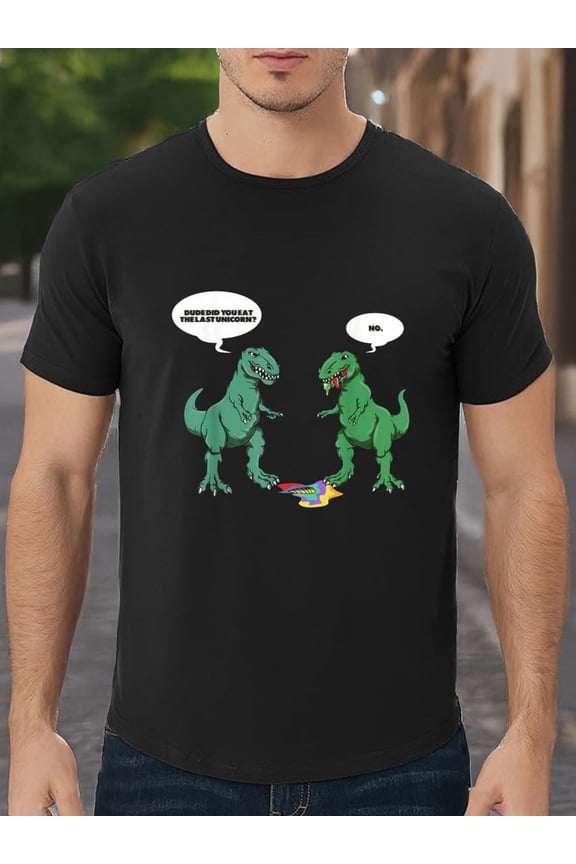 Fade-Resistant Fabric & Machine Washable for Casual & Outdoor Wear, Dinosaur Clothes, Everyday Outfit, Vintage Style, Comfortable Material, Short Sleeve Shirt, Fun Clothing