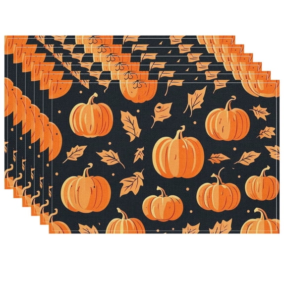 Fade-Resistant Fall Vintage Placemats for Dining Table Table Coffee Table - Cute Heat-Resistant Mats Set Of 6 17.7x13 Inches Durable Fruits Simple Place Mats