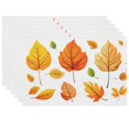 thumbnail image 1 of Fade-Resistant Fall-themed Placemat Plants Leaf Nature Place Mat 6pcs/Pack 17.7"x13", Heat-Resistant Maple Place Mat for Restaurant Cafe Home Decoration, 1 of 5