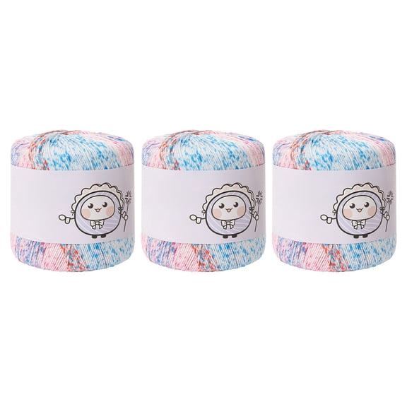 Fade Resistant Mercerized Cotton Thread 3 Spools Soft Yarn For Long Time Use Crafting Projects
