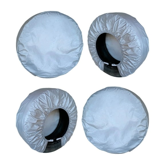 Fade Resistant Truck Tire Protectors Shield For 21-32 Inch Wheels Silver Anti Scratch Oxford Flocking Materials