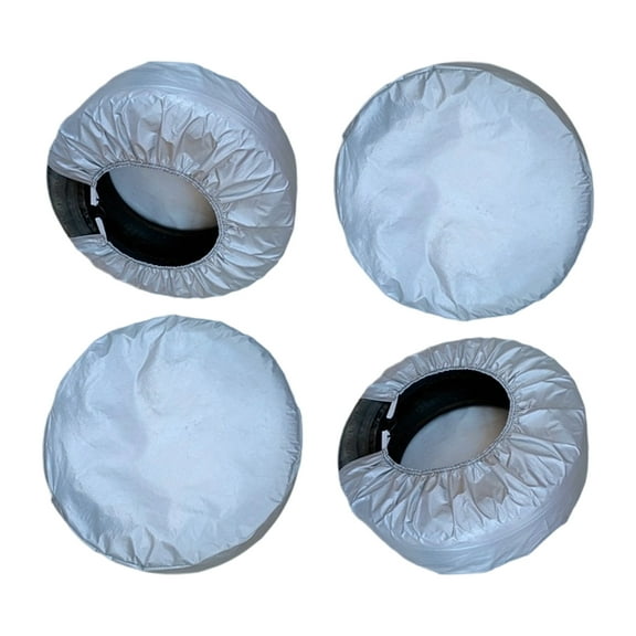 Fade Resistant Truck Tire Protectors Shield For 21-32 Inch Wheels Silver Anti Scratch Oxford Flocking Materials