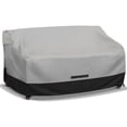 thumbnail image 1 of Fade and Tear Resistant Patio Loveseat Covers, Heavy-Duty Waterproof Outdoor Couch Cover, UV Resistant Outdoor Sofa Cover, Lawn Patio Outdoor Furniture Covers,Gray/Black 58Wx33Dx31H Inch, 1 of 6