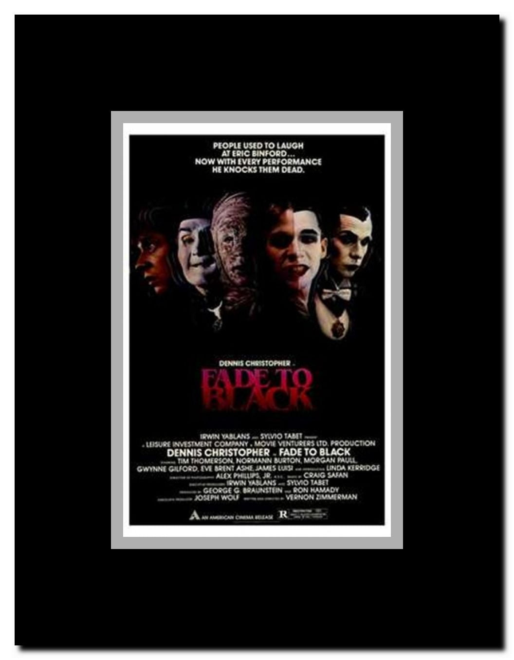 Fade to Black Framed Movie Poster