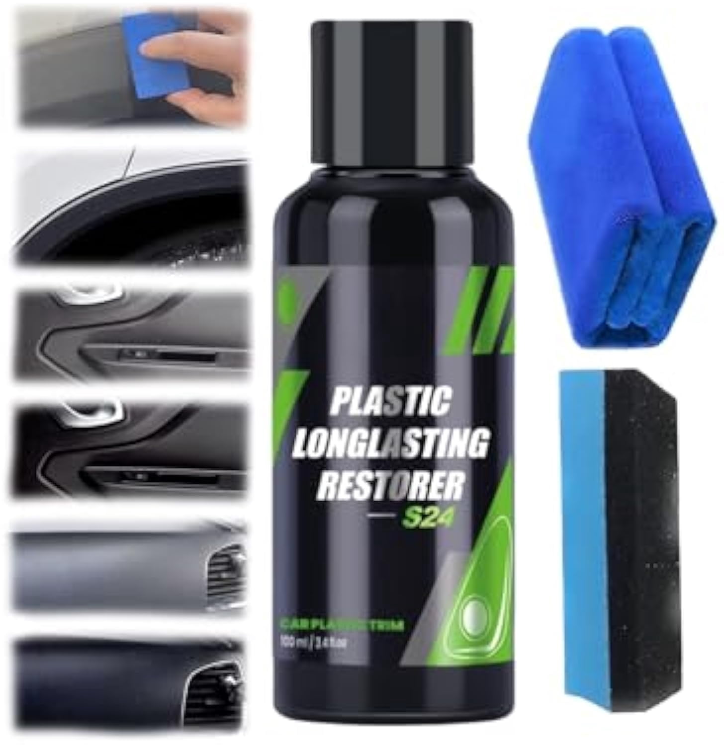 FadeFix Pro Nexa, Nexa Plastic Restorer, Plastic Rubber Leather Cleaner for Cars, Polishing/Cleaning/Protection, Bring Shine & Cleanliness Back to Any Coating, Fast, Easy, Without Tools (1Pcs)
