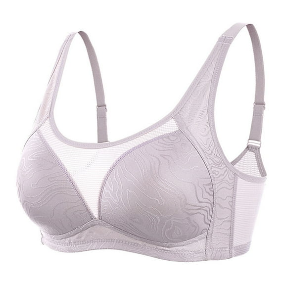 Fadeal Bralettes for Women 1 Pieces Lace Bra Plus Size Bra Women Underwear Bralette Crop Top Female Bra Large Top Female Push Up Brassiere Laced Bra Lace Sports Bras for Women Purple 2XL