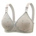 thumbnail image 1 of Fadeal Everyday Bras for Women, High Support Bras for Women Adjustable Strap Full Coverage Up Bras Comfortable No Underwire Wireless Bras No Wire Bras for Women Grey 42, 1 of 8