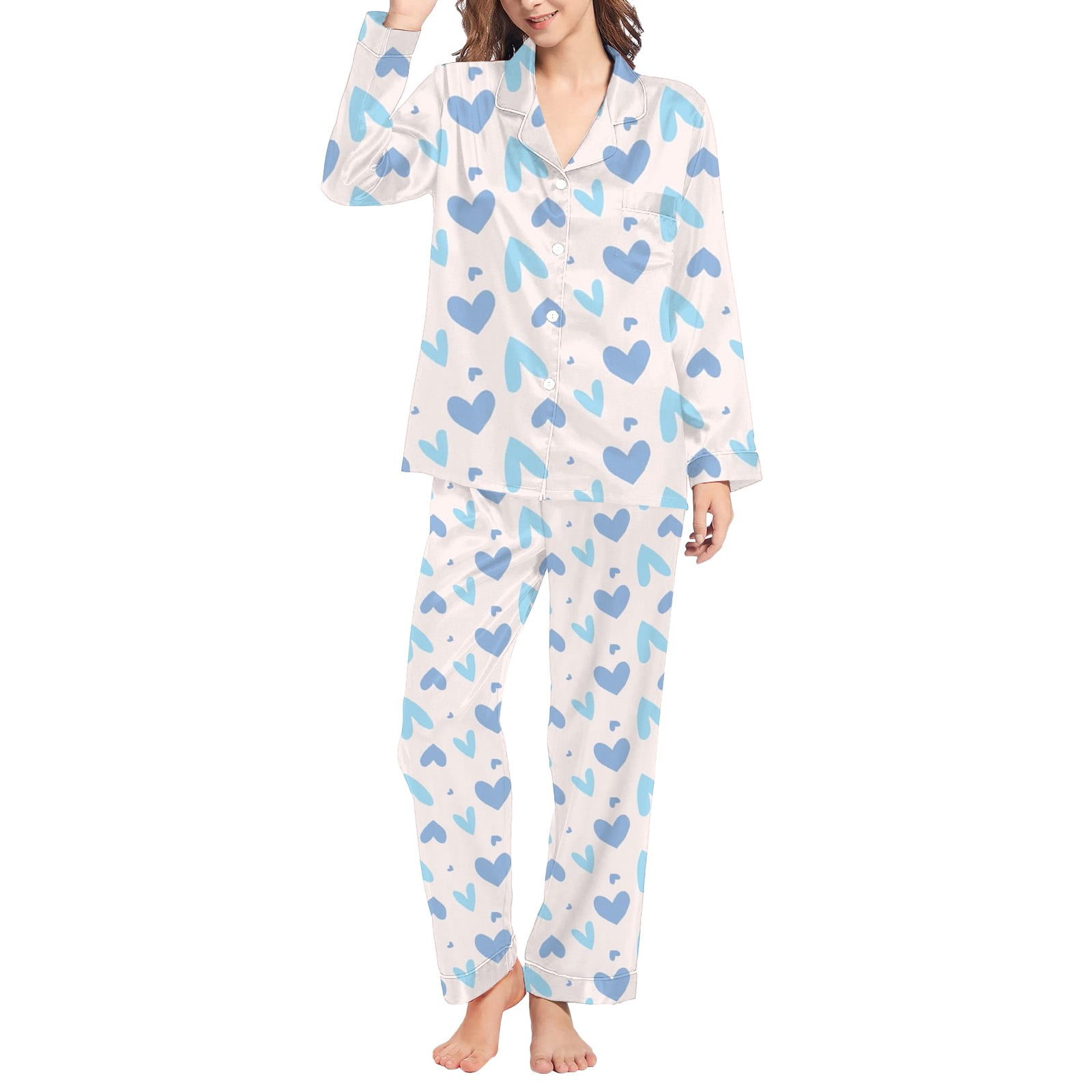 Fadeal Pink Pajamas for Women Women's Winter Spring Home Leisure ...
