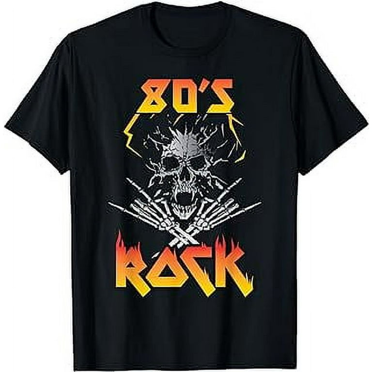 Faded 1980s Rock Roll T-Shirt For Eighties Rockers Band Tee Faded 1980s Rock Roll T-Shirt For Eighties Rockers Band Tee
