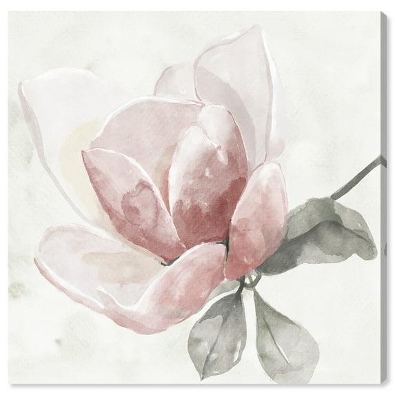 Faded Blush Rose Floral Fine Wall Art Canvas Wall Art by Art Remedy, Gallery Wrapped, 16" x 16"