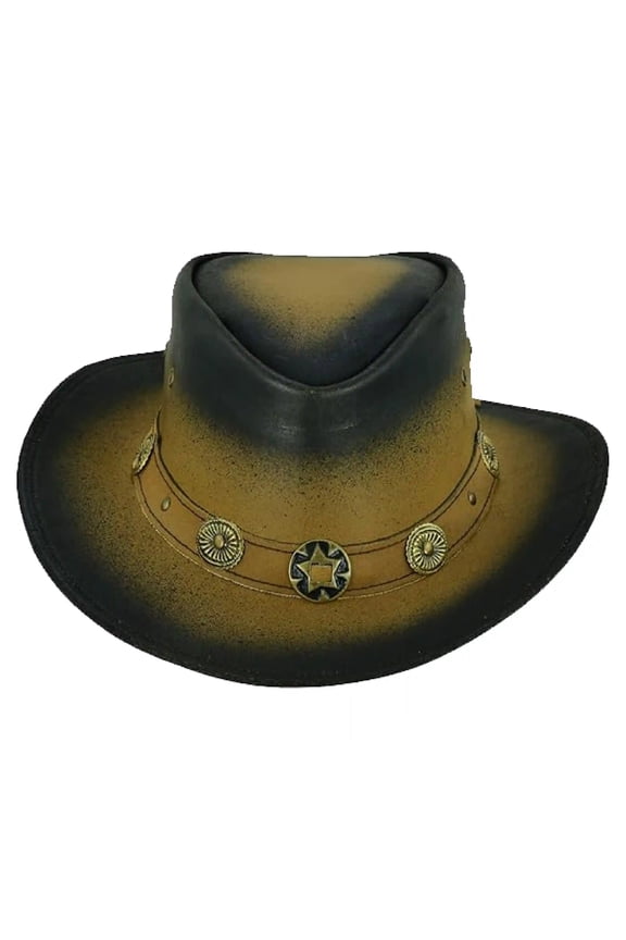 Faded Bush Australian Cowboy Leather Hat
