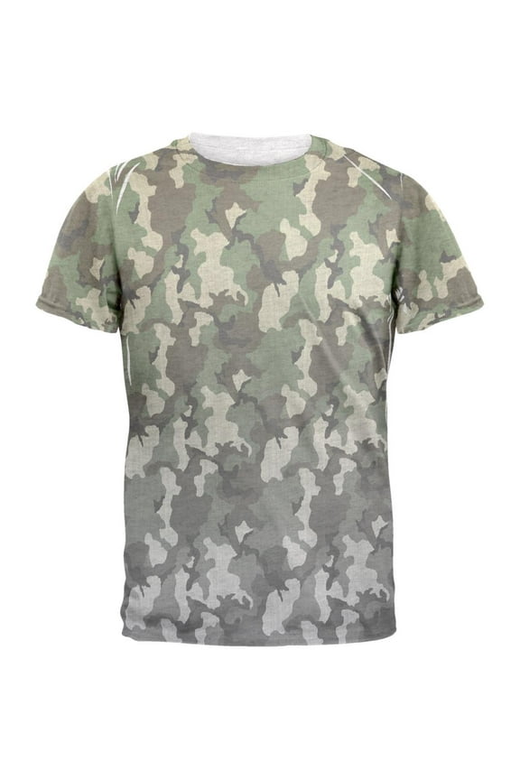 Faded Camo Mens T Shirt Heather White 2XL