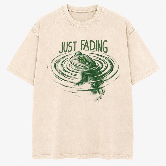 Faded Era ABA Therapist Frog Just Fading Mineral Washed T-Shirt, Unisex Classic Fit