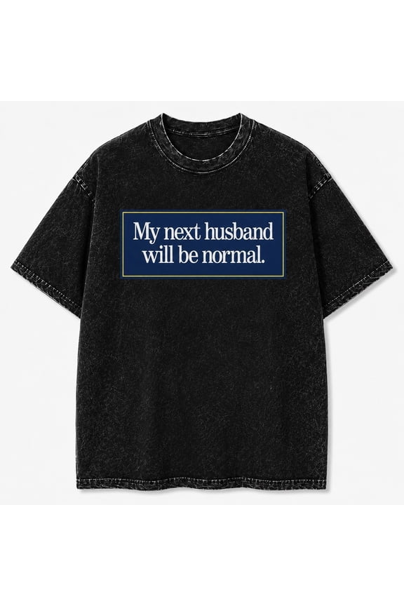 Next Husband Humor Mineral Washed Graphic T-Shirt, Unisex Classic Fit