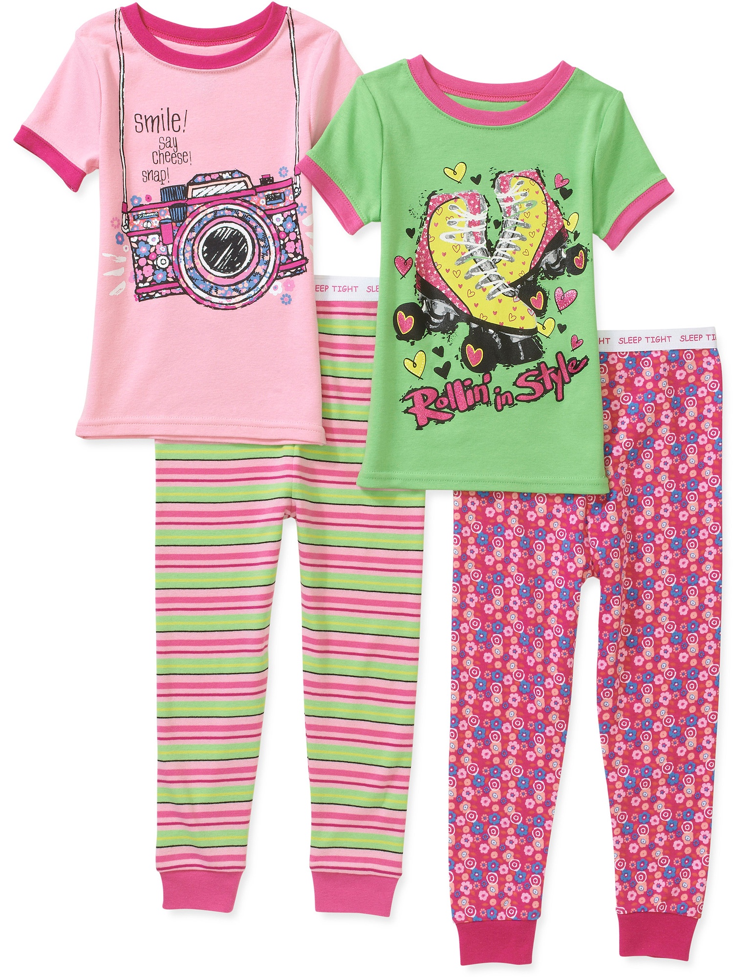 Faded Glory Baby Girls' 4 Piece Tight Fi - image 1 of 1