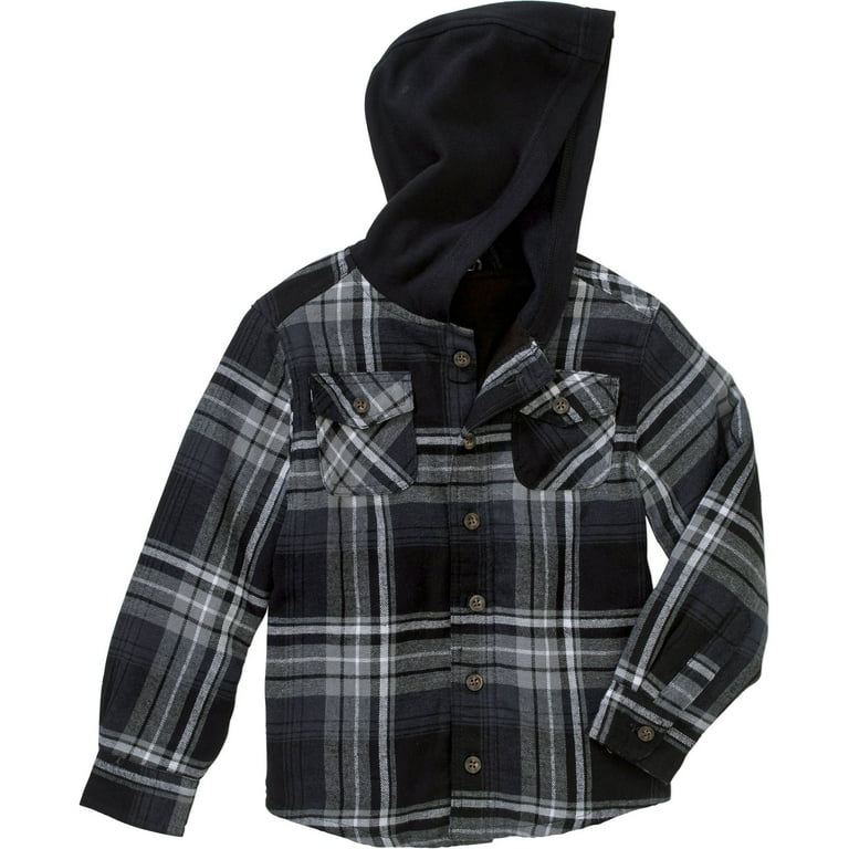 Faded Glory Boys Flannel Hood Walmart