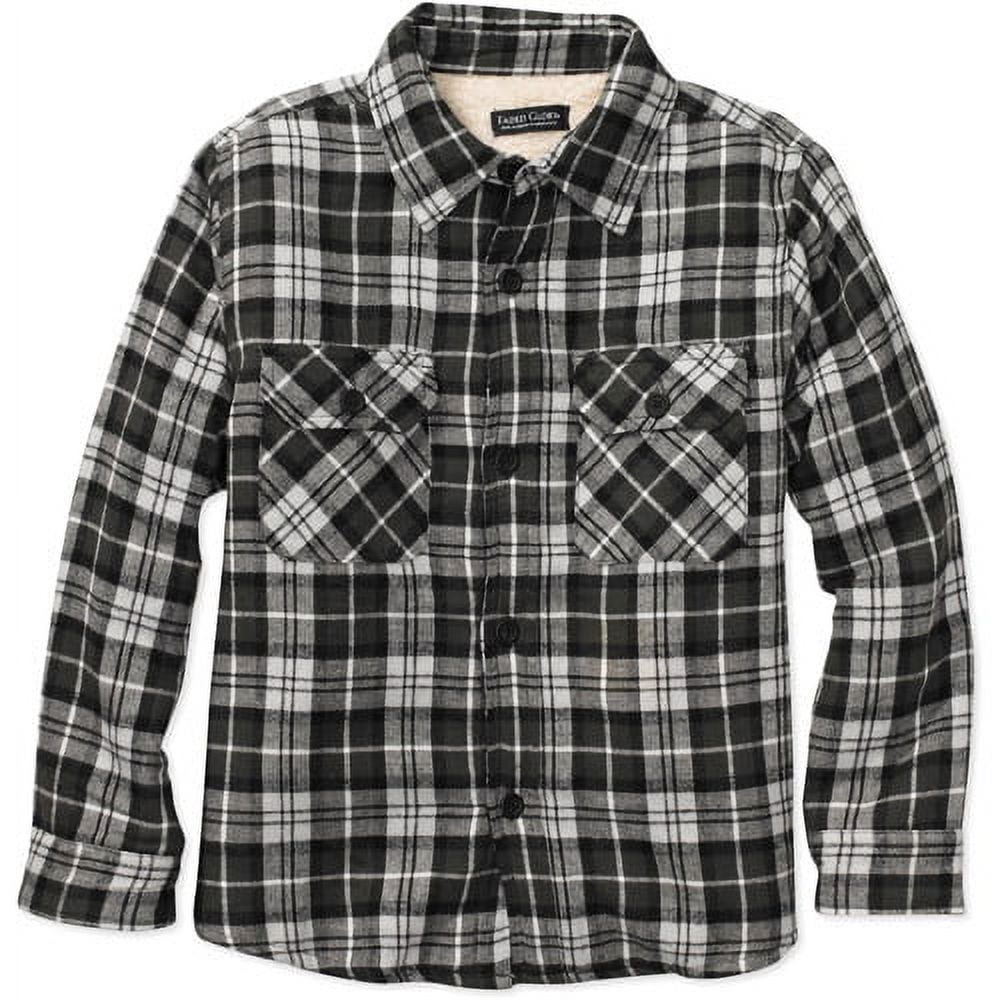 Faded Glory Boys Fleece Lined Shirt Jacket Walmart