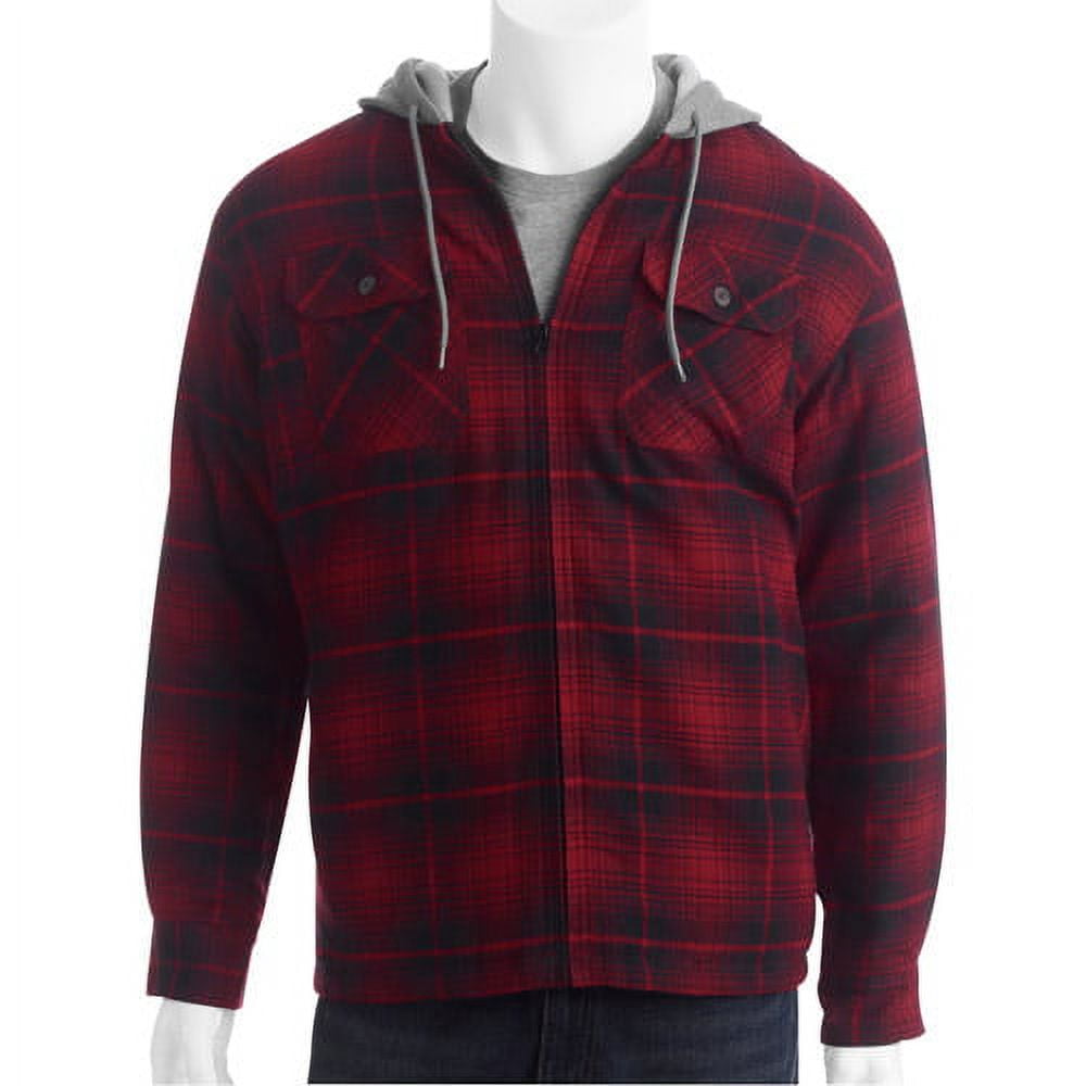 Faded glory flannel jacket shop with hood