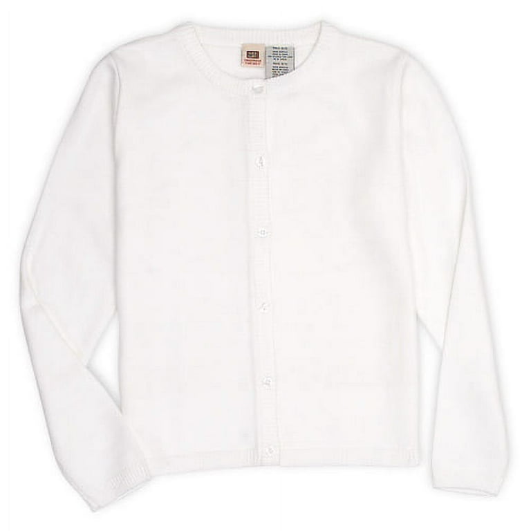 Faded Glory Girl s School Uniform Cardigan Sweater Walmart