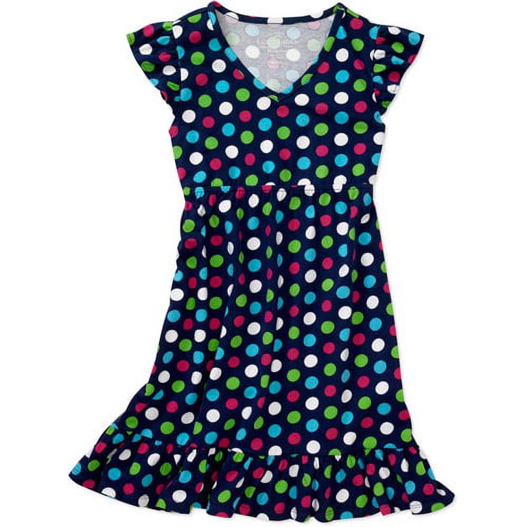 Faded Glory - Girls Flutter Sleeve Dress - Walmart.com