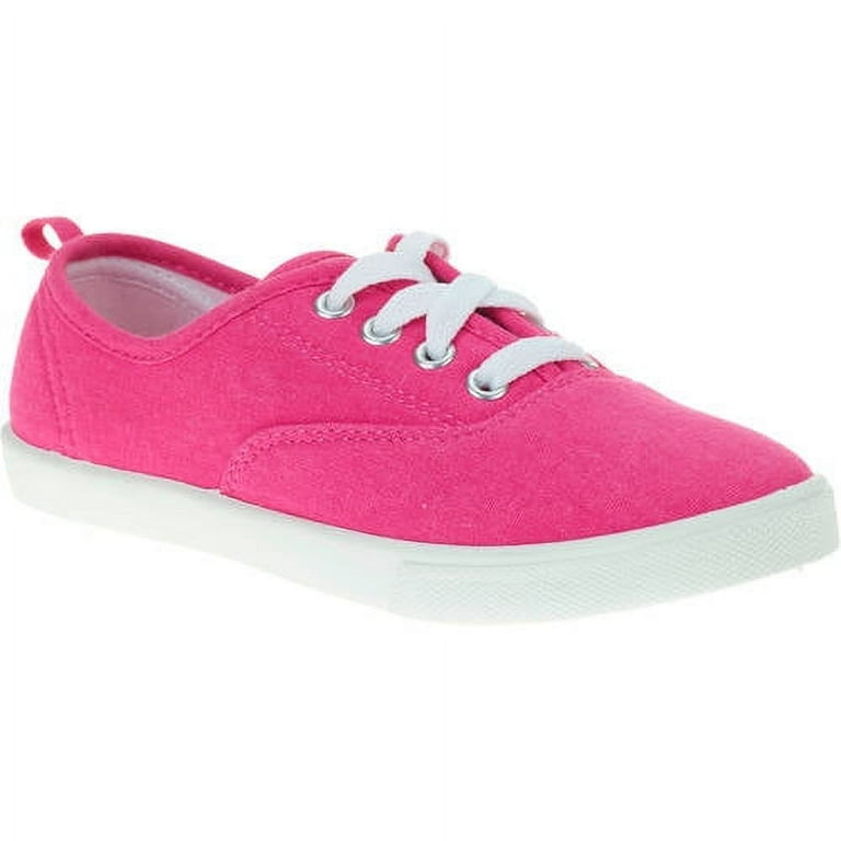 Faded Glory Girls Lace Up Canvas Casual Shoe Walmart