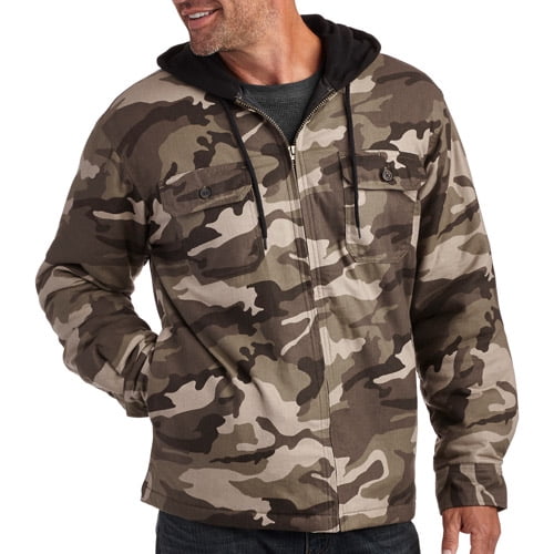 Faded Glory Hooded Flannel Shirt Jacket Walmart