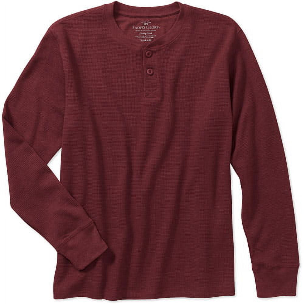 Faded Glory Long Sleeve Thermal Henley