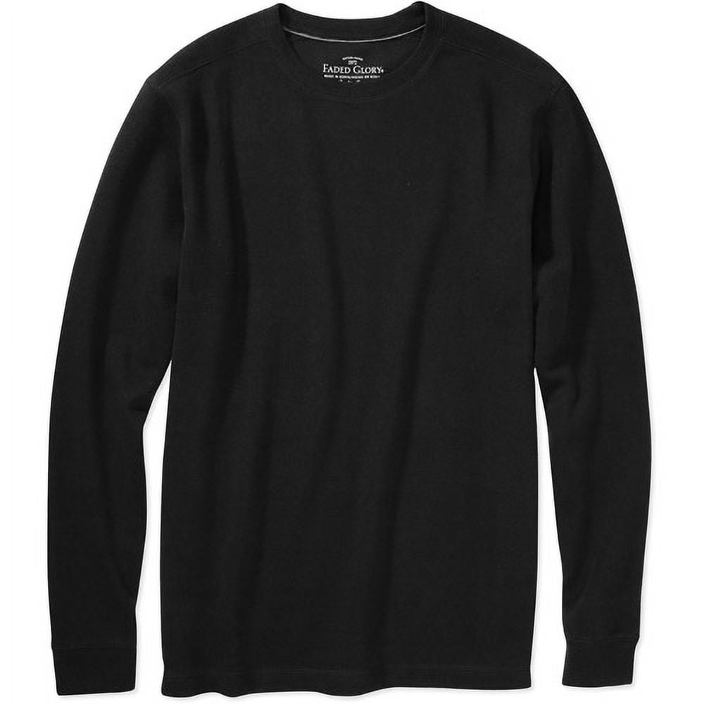 Faded Glory - Men's Organic Cotton Long-Sleeve Crew Knit Pullover