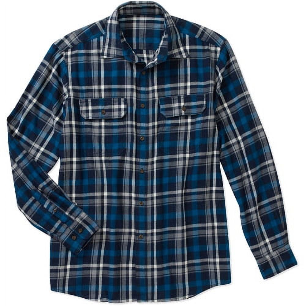 Faded Glory Mens Long Sleeve Flannel Shirt - Walmart.com