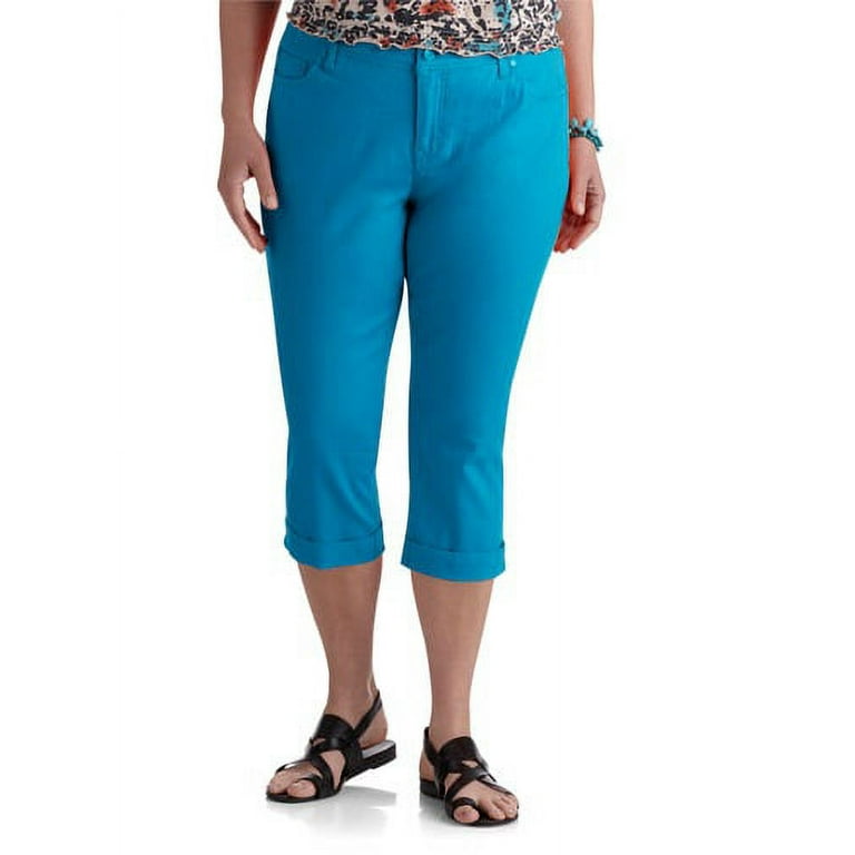 Faded Glory Roll Cuff Capri Walmart