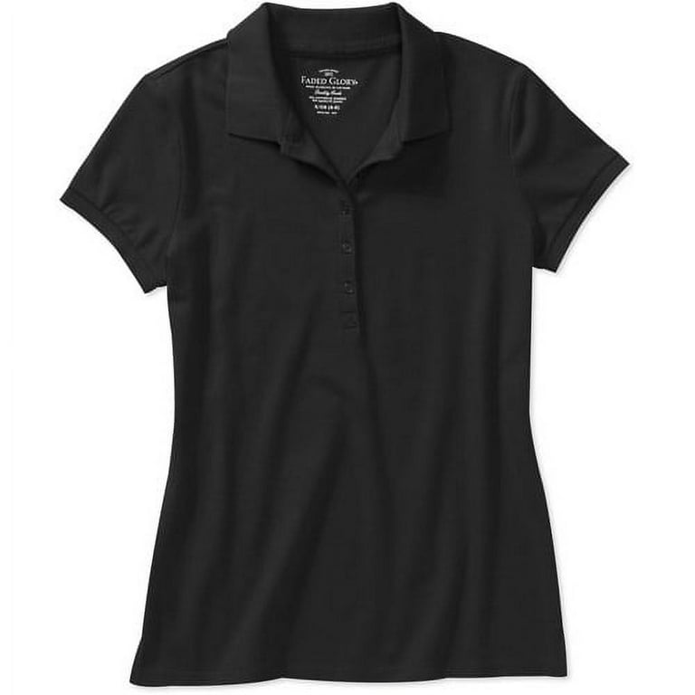 Faded Glory Women s Basic Polo Walmart