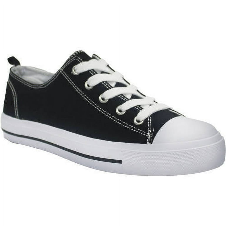 Faded Glory Women s Canvas Lace to Toe Sneaker Walmart